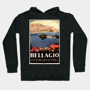 BELLAGIO Lake Como ITALY Holidays Retro Travel Advertising Hoodie
